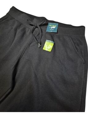 NWT Tek Gear Ultrasoft Fleece Black Sweatpants Mid-Rise XXL Drawstring Pockets